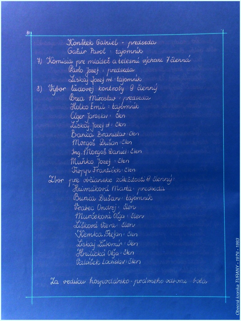 Obecná kronika  TURANY - 1976 - 1993