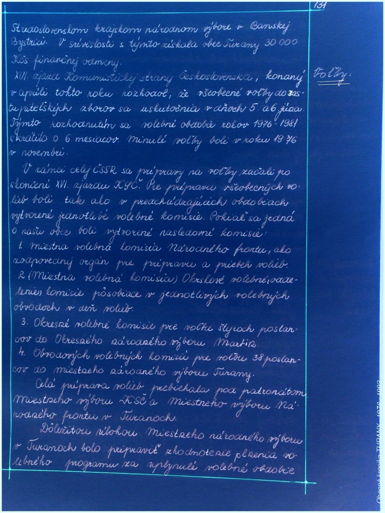 Obecná kronika  TURANY - 1976 - 1993