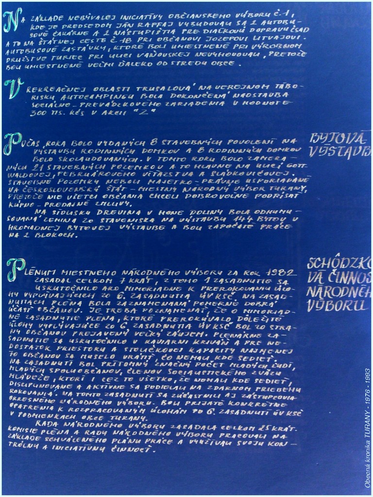 Obecná kronika  TURANY - 1976 - 1993