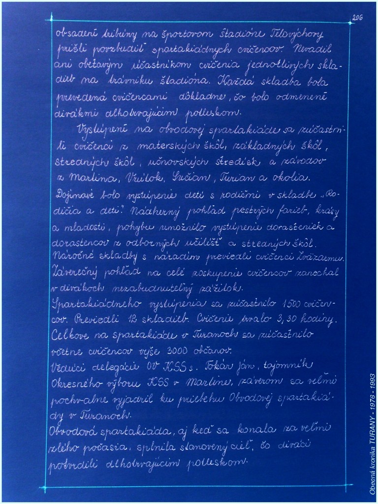 Obecná kronika  TURANY - 1976 - 1993