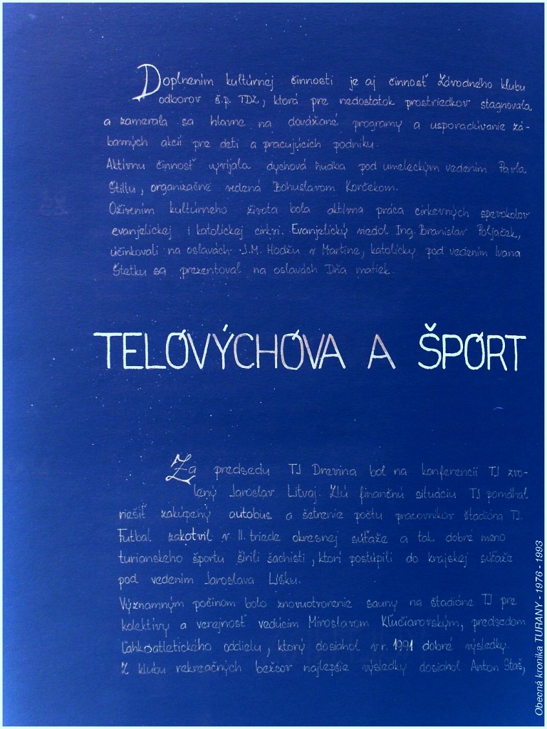 Obecná kronika  TURANY - 1976 - 1993