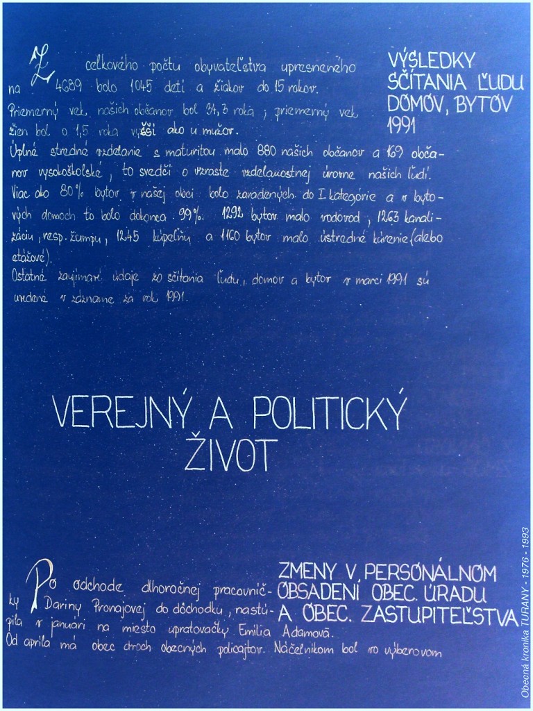 Obecná kronika  TURANY - 1976 - 1993
