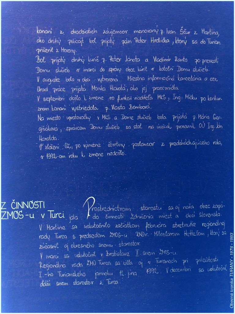 Obecná kronika  TURANY - 1976 - 1993